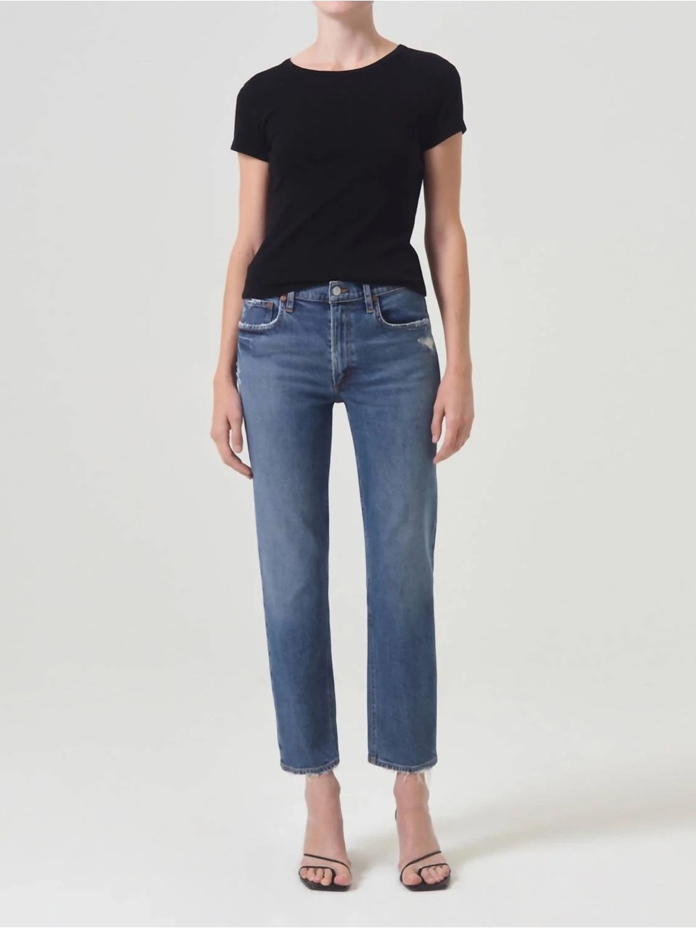 Agolde Ren Cropped Distressed Jeans in Notion SZ 29